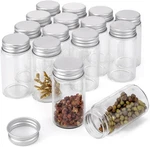 Jiuwu 15 Pack Small Glass Jars, 5/3 Oz With Lids, 50 Ml Bottles. Fixed Price $19.92.
