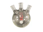 Kontes Glass 500ML Angled 3-NECK 14/20 Round Bottom Flask 295550-0500. Fixed Price $39.99.