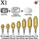 1X Kit Straight Ot Loc Attachment Int Hex 2.42 Standard Silicone Metal Cap Ring. Fixed Price $30.00.